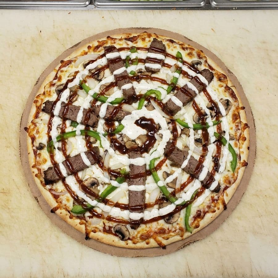 Philly Cheese Steak Pizza (Halal)