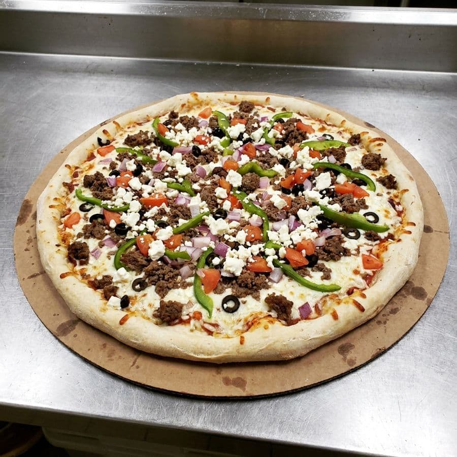 Greek Pizza (Halal)
